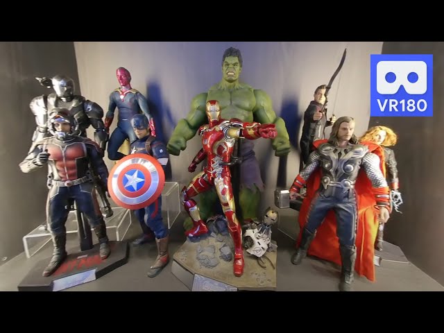 3D 180VR 4K Marvel Avengers War Hulk, Thor, Iron Man, Ant Man, Vision, Hawkeye, Black Widow & CA