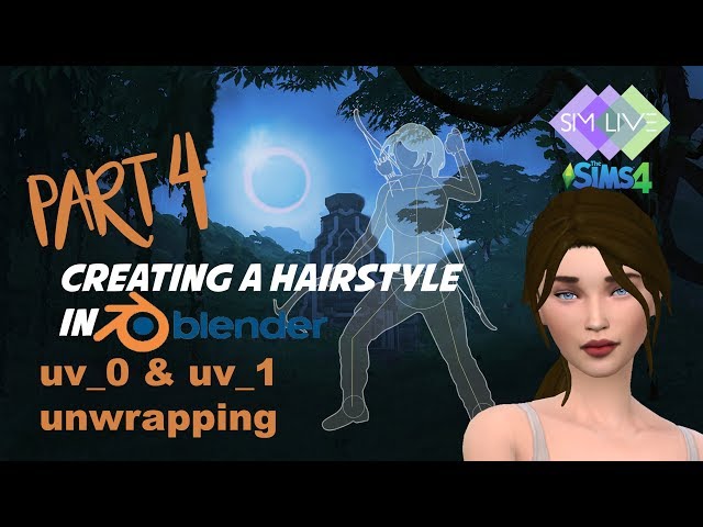 Creating a hairstyle in Blender for Sims 4 Part 4 Shadow of the Tomb Raider