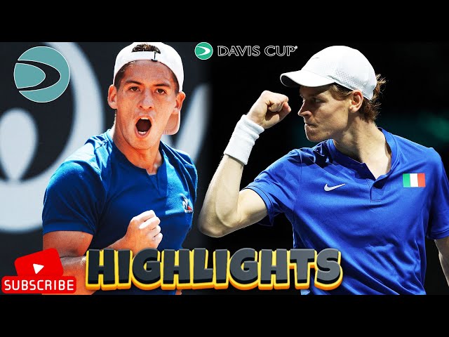 Jannik Sinner vs Sebastian Baez Highlights | Davis Cup 2024