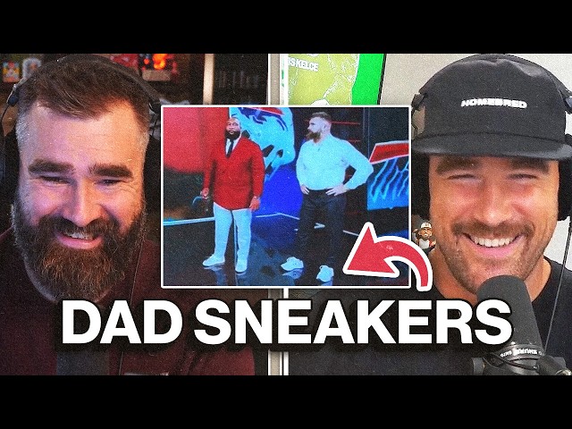 Who had the cooler shoes? Jason's "Dad Balances" vs. Travis' retro Jordan 3s