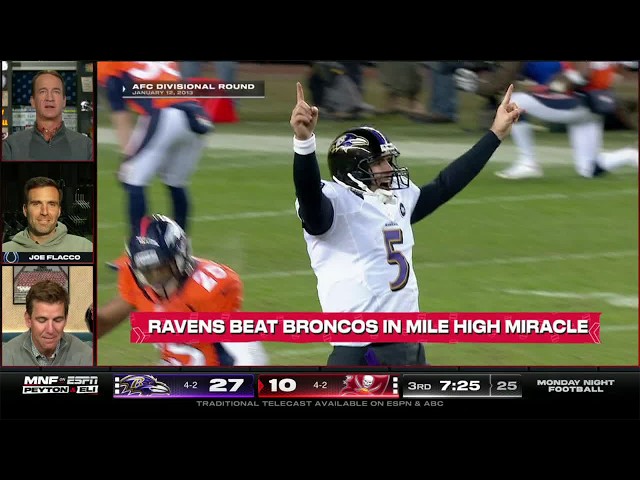 Joe Flacco relives the Mile High Miracle during Ravens vs. Buccaneers 🔥 | ManningCast