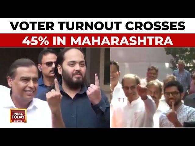 Maharashtra Election 2024: Voter Turnout Crosses 45%, Low In Top Cities, Mumbai At 39% | India Today