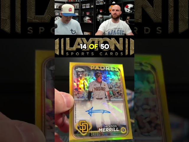 Padres -Jackson Merrill -Gold Rookie Auto to 50 #livebreaks #boxbreaks #mlb #toppschrome #rookie