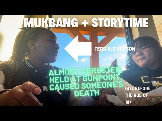 MUKBANG + STORYTIME: ALMOST ARRESTED, HELD AT GUNPOINT, POOPED ON SOMEONE’S LAWN, CAUSED DEATH