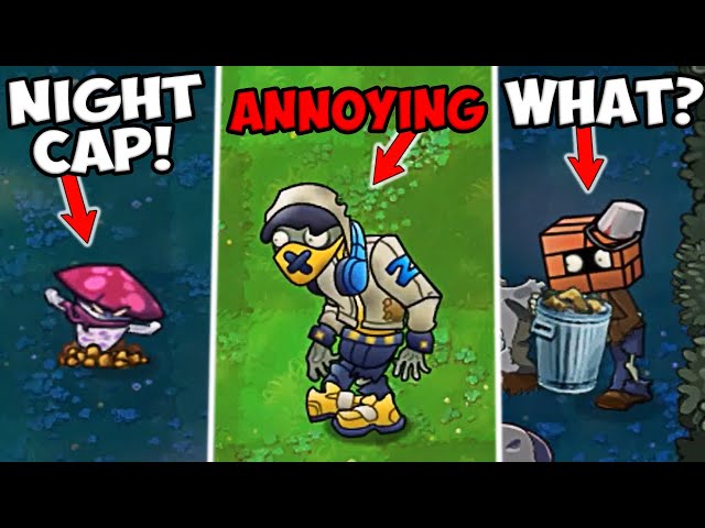 NIGHT CAP IN PVZ 1! CRAZY PARKOUR ZOMBIE & MORE - Plants vs Zombies Another Day (Day & Night)