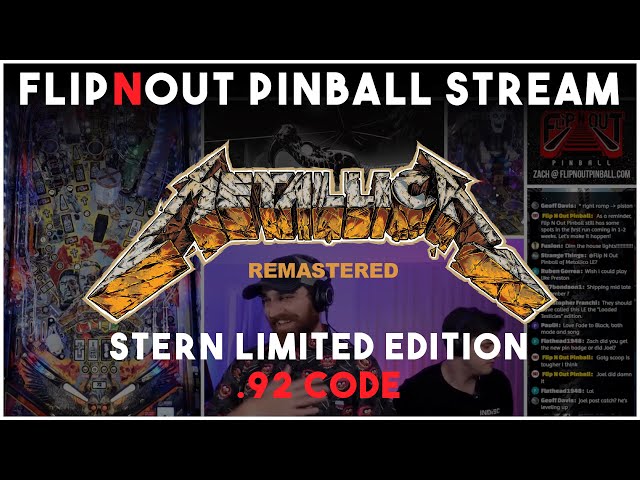 🔴LIVE - Stern's Metallica Remastered Limited Edition Pinball Machine! .92 Code