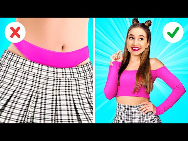 NERD GIRL VS POPULAR GIRL || Transforming Clothing Hacks To Become Popular By 123 GO! GOLD