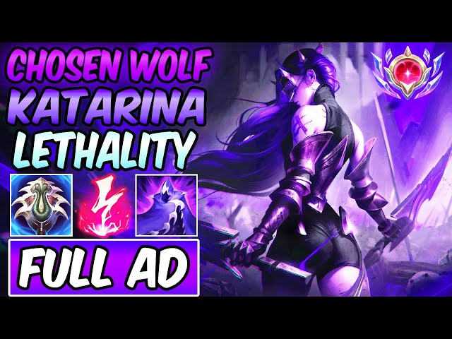 CHOSEN OF THE WOLF KATARINA MID FULL AD LETHALITY BURST | New Build & Runes | League of Legends