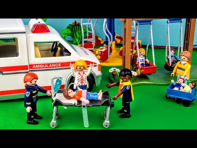 Call 911! Ambulance, Help! ~ Playmobil Stories with Dolls