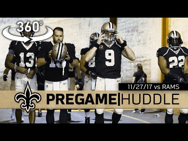 Go Inside Drew Brees' Pregame Huddle: Saints vs Rams - 11/27/17