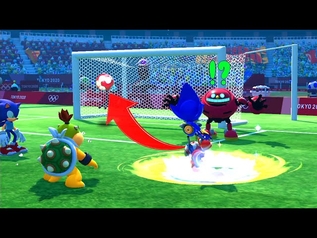 Mario & Sonic At The Olympic Games Tokyo 2020 Football Peach, Yoshi, Knuckles, Metal Sonic