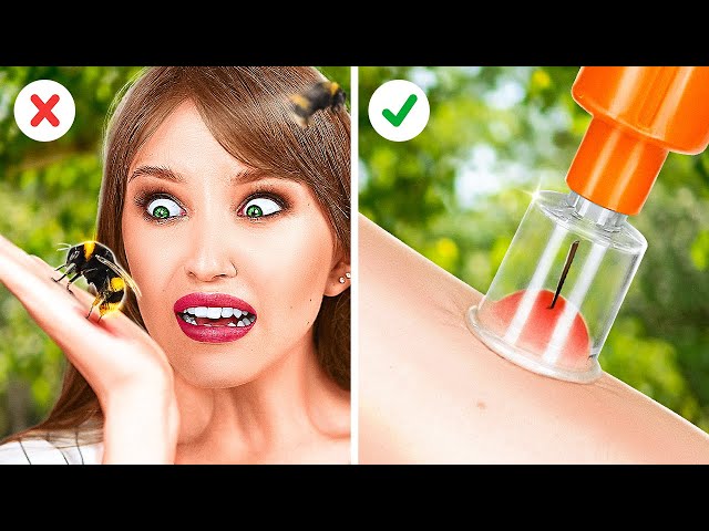 SUMMER OUTDOOR EMERGENCY LIFE HACKS || Ultimate Life-Saving Tips and Tricks by 123 GO! SERIES