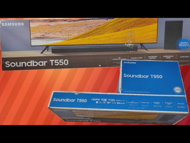 SAMSUNG T550 Wireless 2.1 ch. Soundbar, Unboxing, sound test, GSP tech