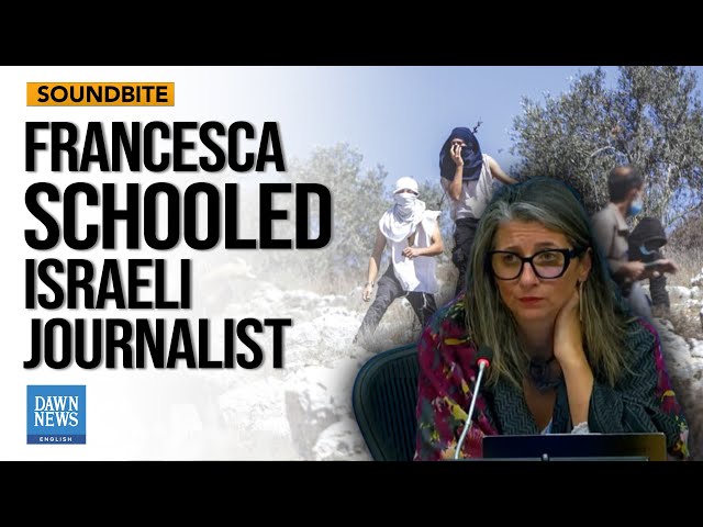 Israeli journalist asks Francesca Albanese about Israel as an occupier | Dawn News English