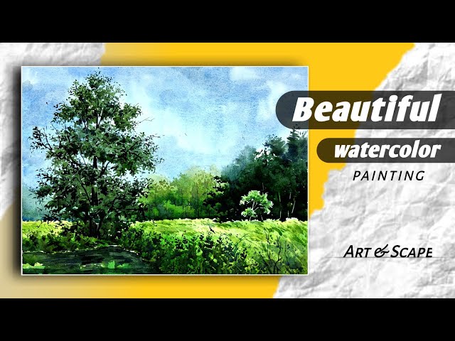 watercolor painting | landscape painting #art #painting #easypainting #howtopaint #acrylicpainting