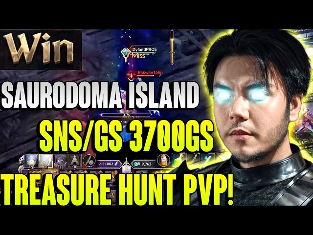 Treasure HUNT PVP 2v8! | SAURODOMA ISLAND Sns/GS 3700GS! - Throne And Liberty