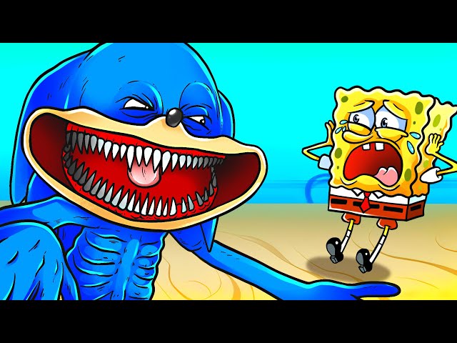 SpongeBob escapes from Shin Sonic Tapes cartoon Animation (Part 2)