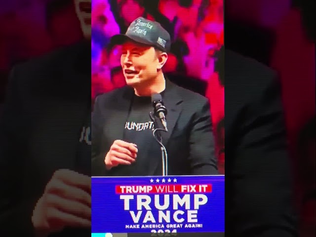 Musk’s reaction to crowd chanting Elon at MSG event is hilarious. So much love at this Trump rally