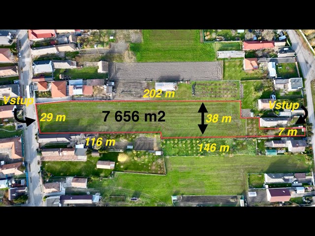 Nehnuteľnosť čilizská Radvaň - Exkluzívne na predaj stavebný pozemok 7656 m2 v centre obce