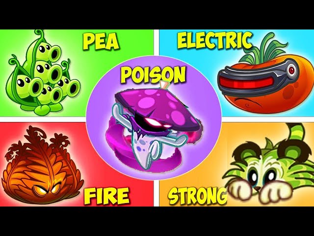 Nightcap vs Tiger Grass vs Ultomato vs Pea Pod - Who Will Win? - Pvz 2 Plant vs Plant