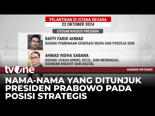 Raffi Ahmad hingga Gus Miftah Jadi Utusan Khusus | Kabar Petang tvOne