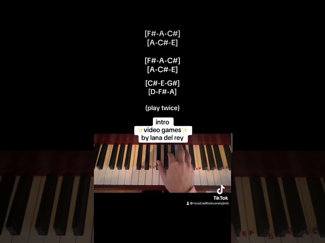 ✨video games✨ #piano #pianotutorial #pianolessons #lanadelrey #shortsfeed #shortsviral