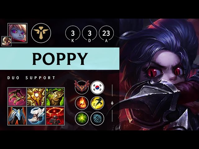 Poppy Support vs Rell: Vision Controller - KR Grandmaster Patch 14.22