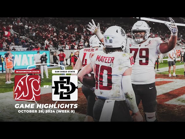 Washington State Highlights at San Diego State | 2024 Pac-12 Football