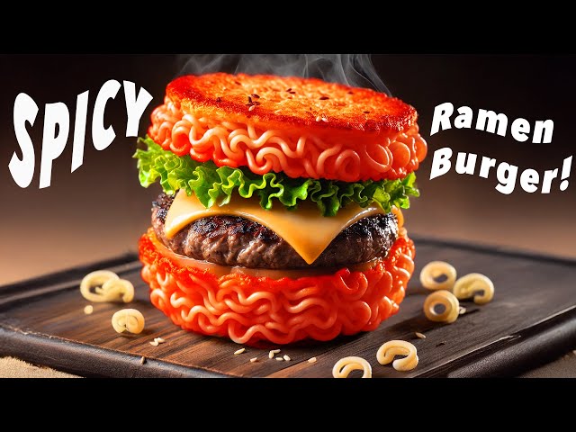 AI-Generated Spicy Ramen Burger Recipe!