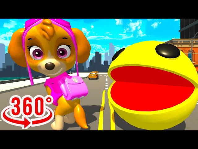 Pac Man chasing funny horror VR 360 - pacman 360°