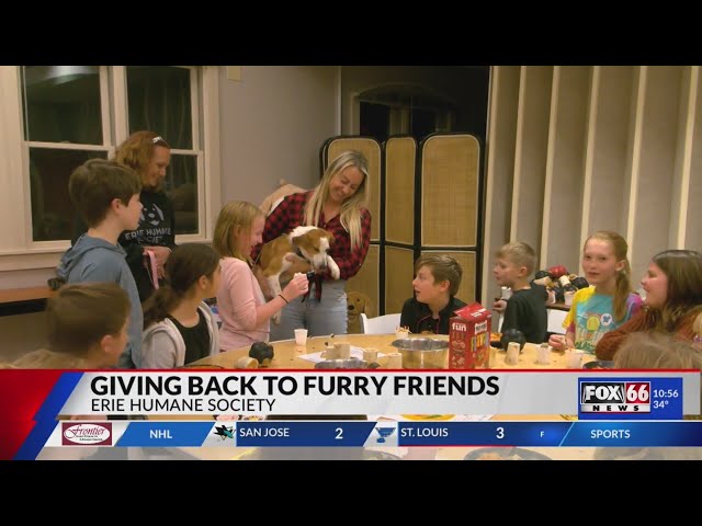 Erie Humane Society welcome local keids for Feasts and Treats