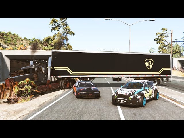 BeamNG drive   racing custom ken block car and custom drifter