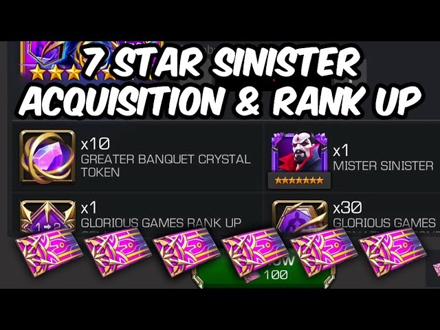 7 Star Mr. Sinister Acquisition & Rank Up! 100 Banquet Tickets! New Rank 2! Beyond God Tier Mutant!