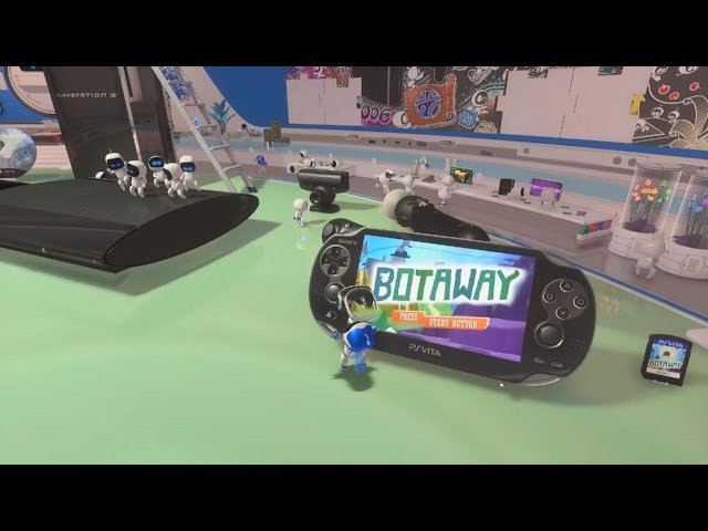 Astro's Playroom | Botaway, a Tearaway Parody Game Title Screen.