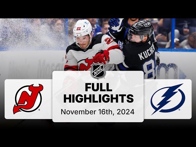 NHL Highlights | Devils vs. Lightning | November 16, 2024