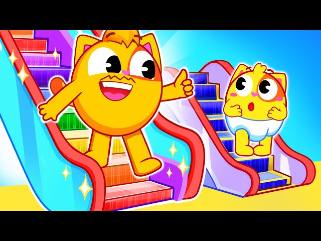 Safety Rules In The Escalator for Kids | Magic Baby Stairs | Songs & Nursery Rhymes