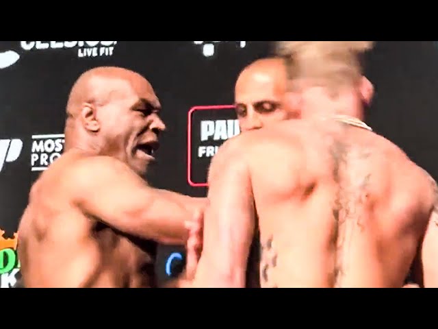 The FULL Jake Paul vs Mike Tyson WEIGH-IN SLAP HEARD AROUND THE WORLD