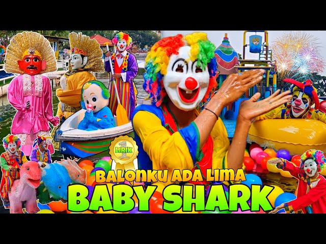 BABYSHARK SONG LYRICS 2024 ‼️ LAGU CICAK DI DINDING VERSI ONDEL ONDEL & BADUT JOGET BALONKU ADA LIMA