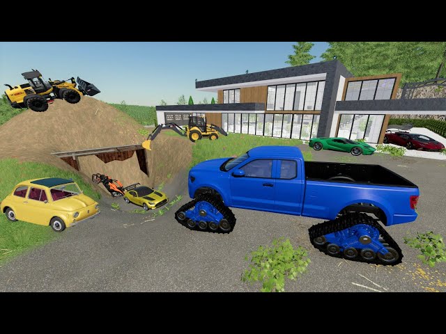 Finding Secret bunker full of cars at abandoned mansion | Farming Simulator 22