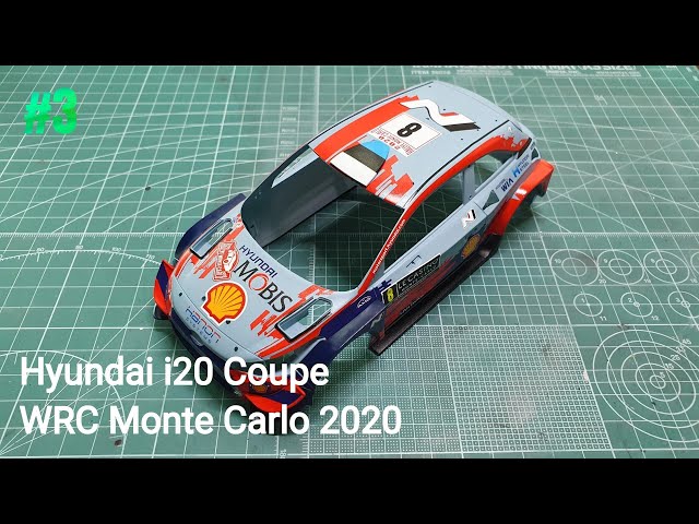 #3 Belkits 1/24 스케일 현대 i20 쿠페 WRC 몬테 카를로 2020 바디 조립편.