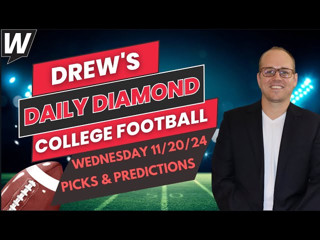 Wednesday College Football Picks Today | CFB Predictions Week 13 | Drew's Daily Diamond 11/20/24