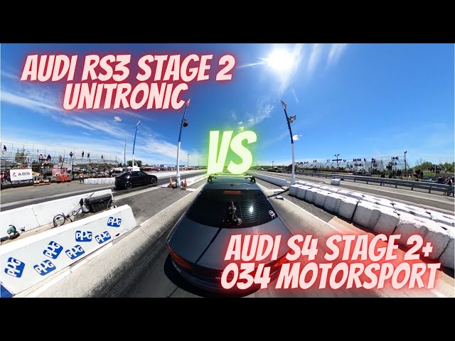 Drag Race Audi RS3 Stage 2 Unitronic VS Audi S4 Stage 2+ 034 Motorsport