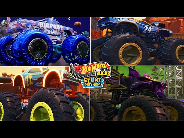 HOT WHEELS MONSTER TRUCKS STUNT MAYHEM All Monster Trucks Unlocked Showcase