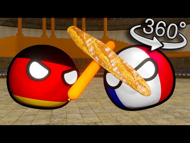 VR 360 FRANCE vs GERMANY FOOD FIGHT ARENA!