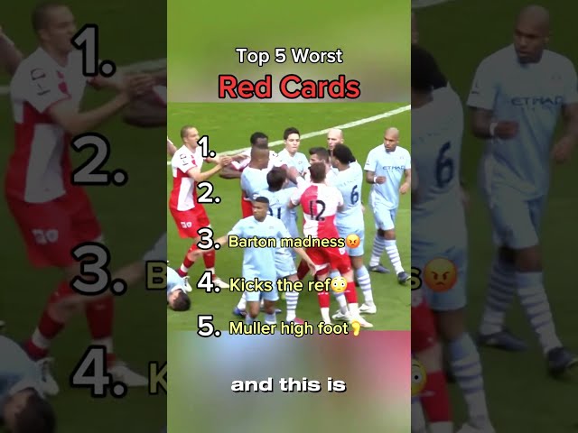 🚫⚽ Top 5 Worst Red Cards in Football History! 🚫⚽