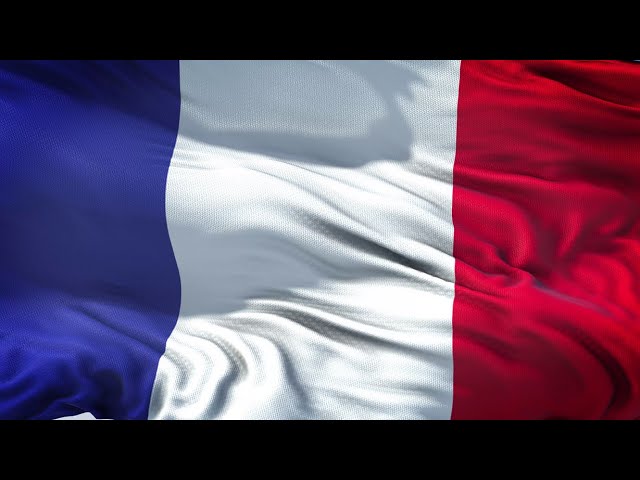 France Flag 5 Minutes Loop - FREE 4k Stock Footage - Realistic French Flag Wave Animation