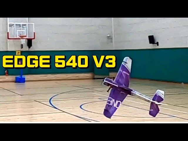 RC airplane, EDGE 540 V3, indoor test flight