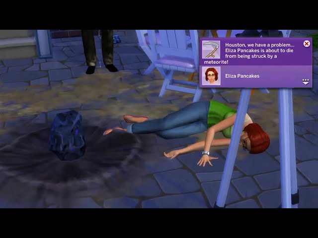 DEATH BY METEORITE IN THE SIMS 4 #shorts