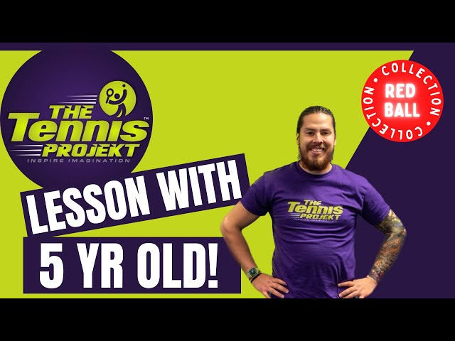 Tennis Lesson: 5 year old Learn Tennis At Home! Amazing!