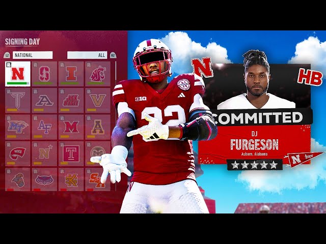 College Football 25 Road to Glory - 5 Star Running Back FIRST GAME AS A STARTER AT NEBRASKA!